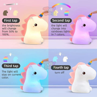Silicone unicorn lamp