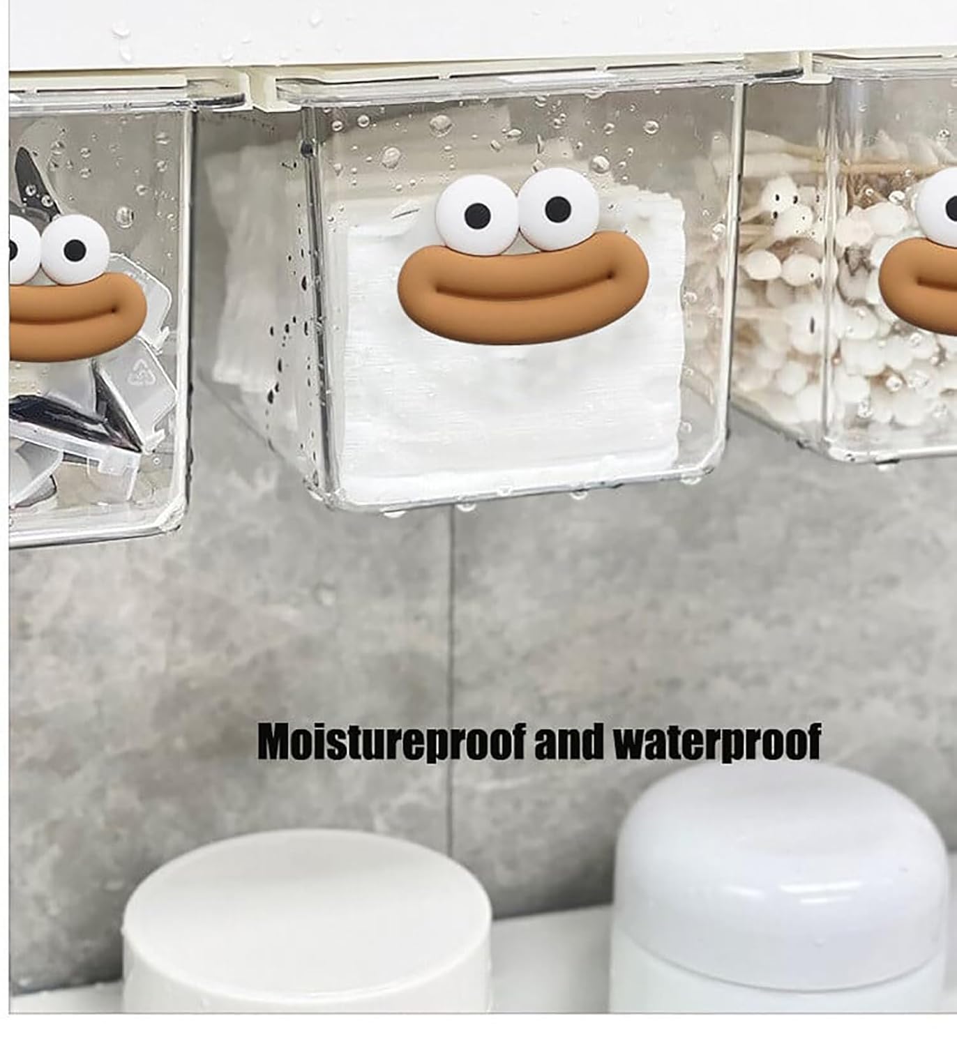 Mini Drawer Storage Box - Transparent Cartoon Bathroom Cabinet with Drawer Shelf
