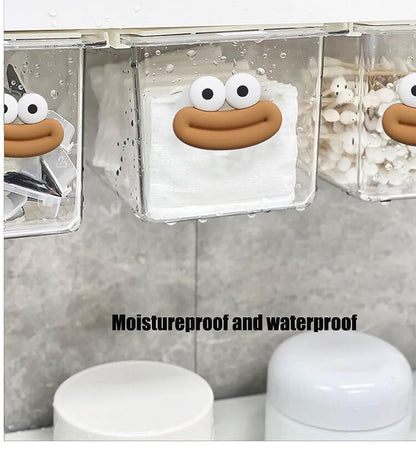 Mini Drawer Storage Box - Transparent Cartoon Bathroom Cabinet with Drawer Shelf